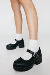 NastyGal Wide Fit Faux Leather Mary Jane Shoes thumbnail 2