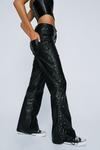 NastyGal Petite Faux Leather Lace Up Flared Pants thumbnail 3