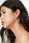 NastyGal Chunky Pearl Detail Hoop Earrings thumbnail 2