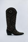 NastyGal Faux Leather Embellished Cowboy Boots thumbnail 3