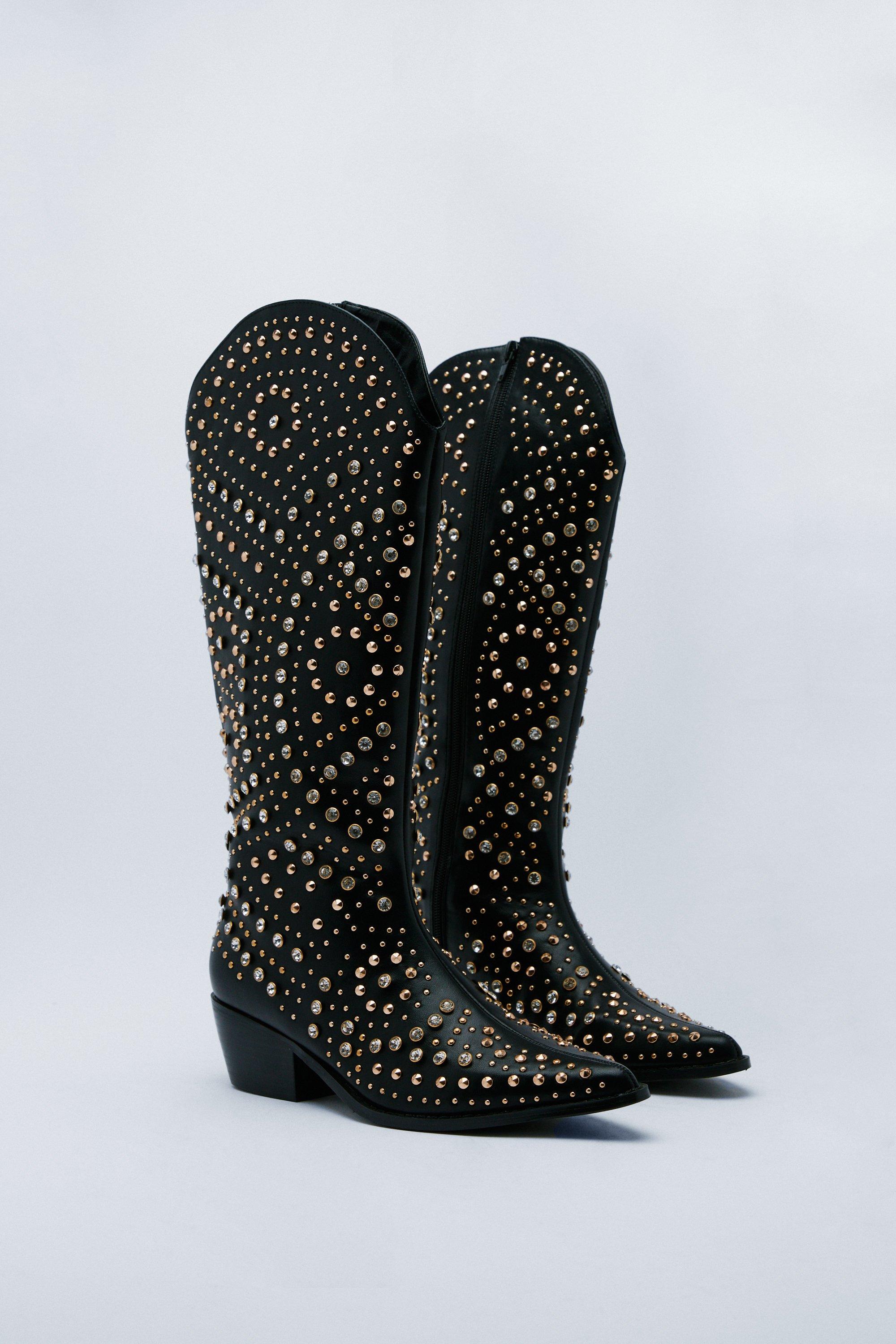 Embellished cheap western boots