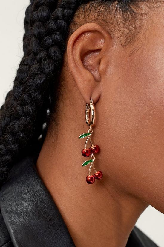 NastyGal Cherry Hoop Earrings 1