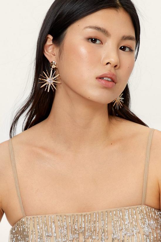 NastyGal Embellished Sun Earrings 1