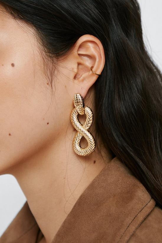 NastyGal Textured Snake Earrings 2