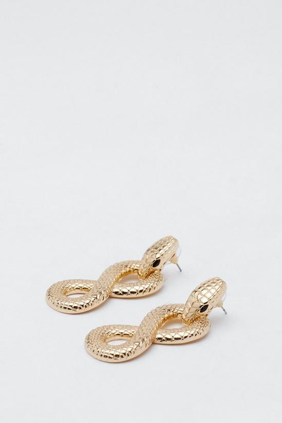 NastyGal Textured Snake Earrings 3