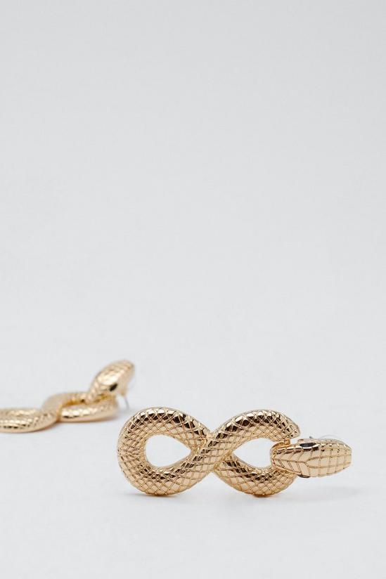 NastyGal Textured Snake Earrings 4