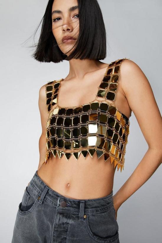 NastyGal Square Disc Chainmail Cami Top 1