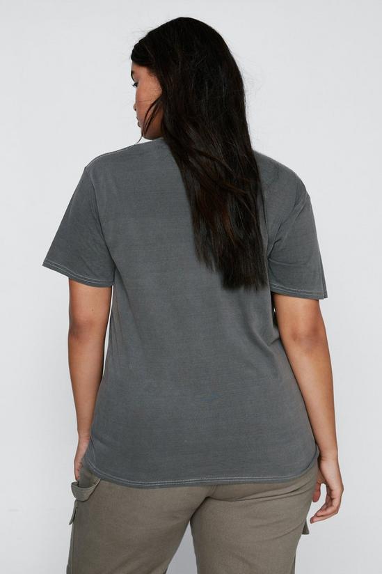 NastyGal Plus Size Nebraska Graphic Overdyed T-Shirt 4
