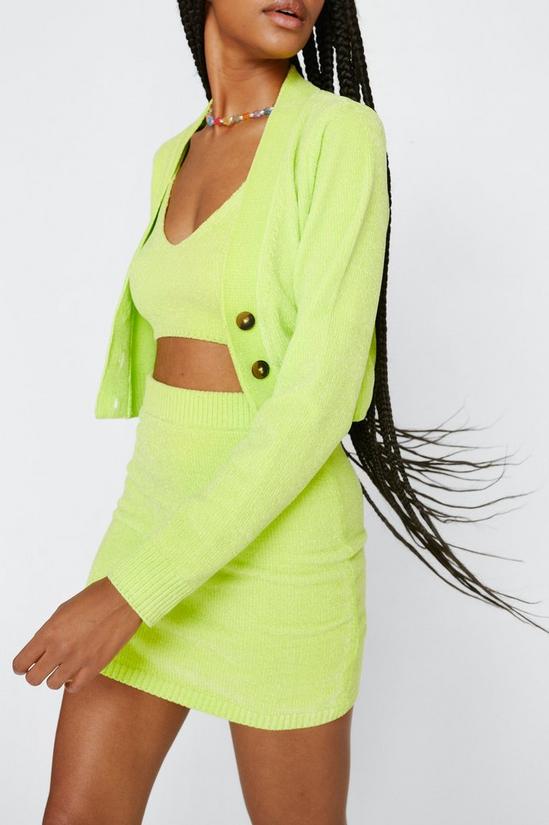 NastyGal Knitted Chenille Cropped Cardigan 1