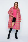 NastyGal Premium Oversized Houndstooth Double Breasted Coat thumbnail 1