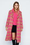 NastyGal Premium Oversized Houndstooth Double Breasted Coat thumbnail 2
