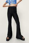 NastyGal Ruched Front High Waisted Flared Trousers thumbnail 3