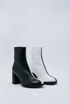 NastyGal Leather Two Tone Round Toe Ankle Boots thumbnail 3