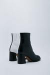 NastyGal Leather Two Tone Round Toe Ankle Boots thumbnail 4