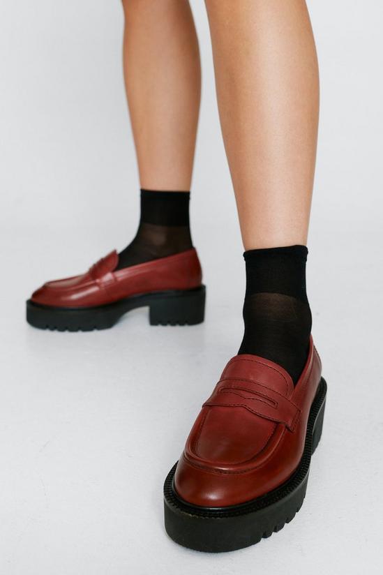 NastyGal Chunky Leather Loafers 2