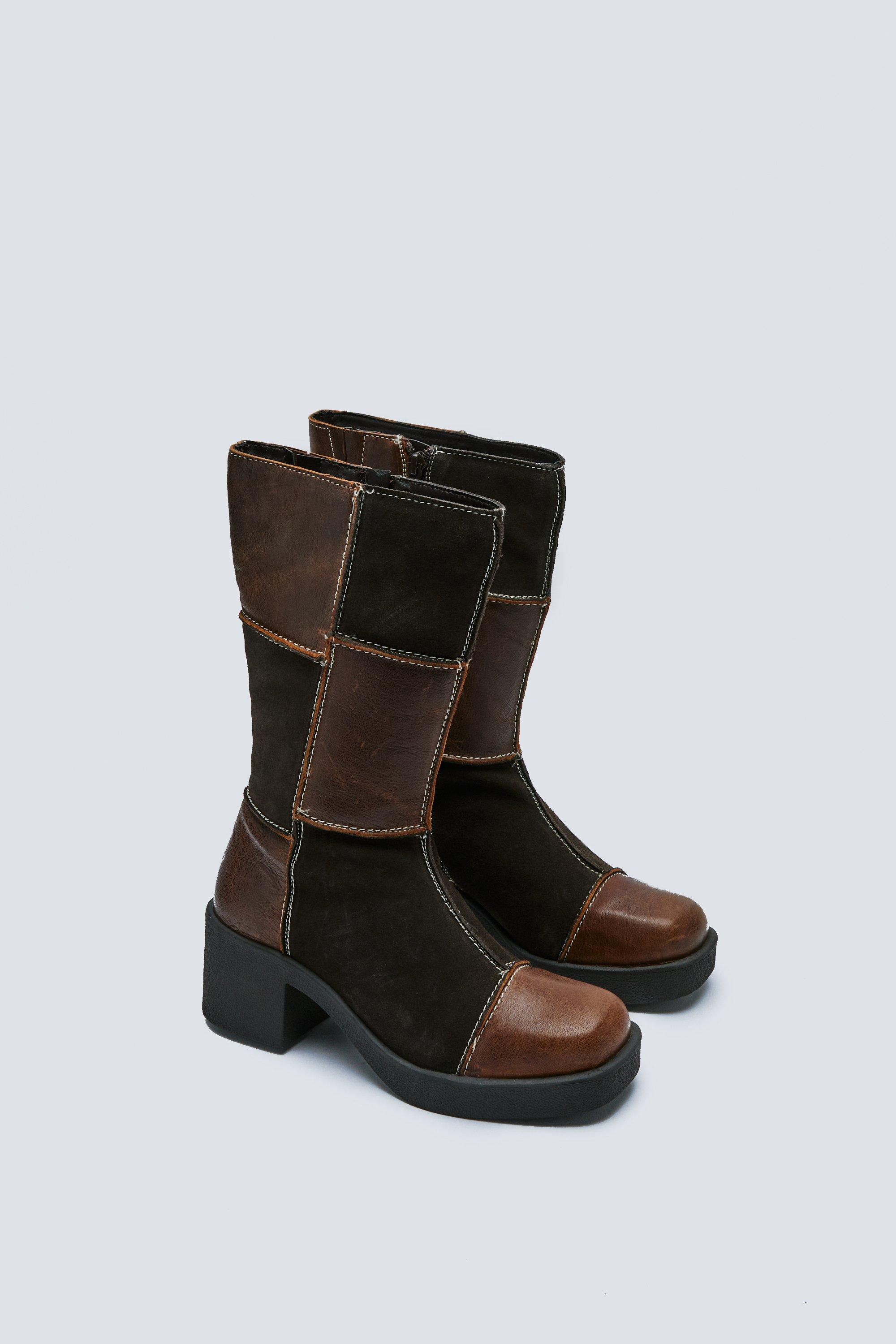 michael kors patchwork boots