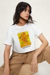NastyGal Van Gogh Sunflower Crop Graphic T-Shirt thumbnail 1