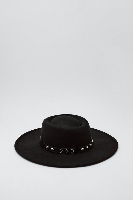 NastyGal Studded Trim Fedora Hat 3