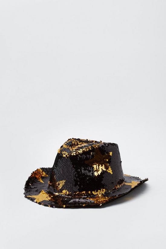NastyGal Star Sequin Cowboy Hat 3