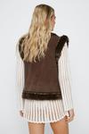 NastyGal Faux Fur Suede Embroidered Gilet thumbnail 4