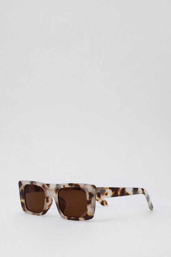 NastyGal Light Tortoiseshell Rectangle Sunglasses 4