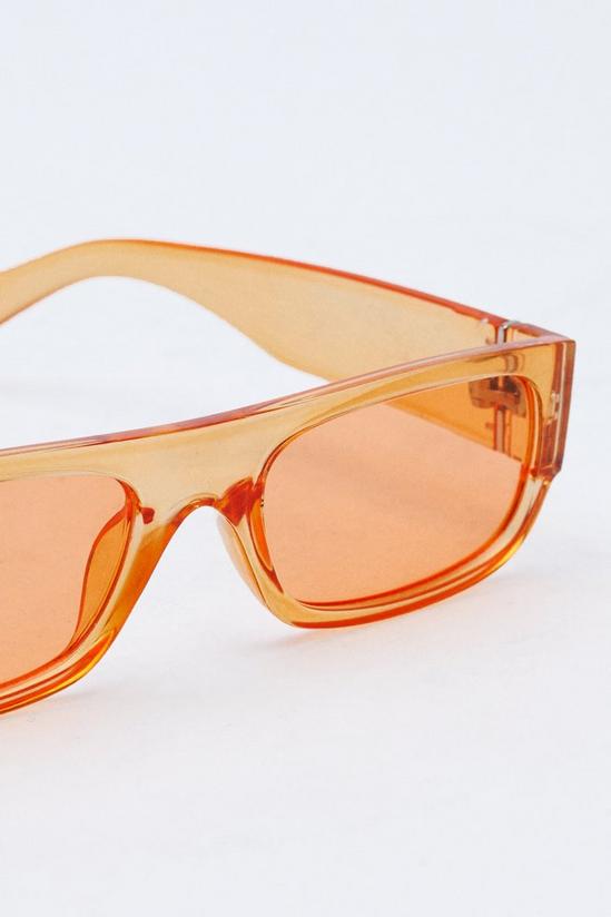 NastyGal Clear Frame Colour Lense Rectangle Sunglasses 4