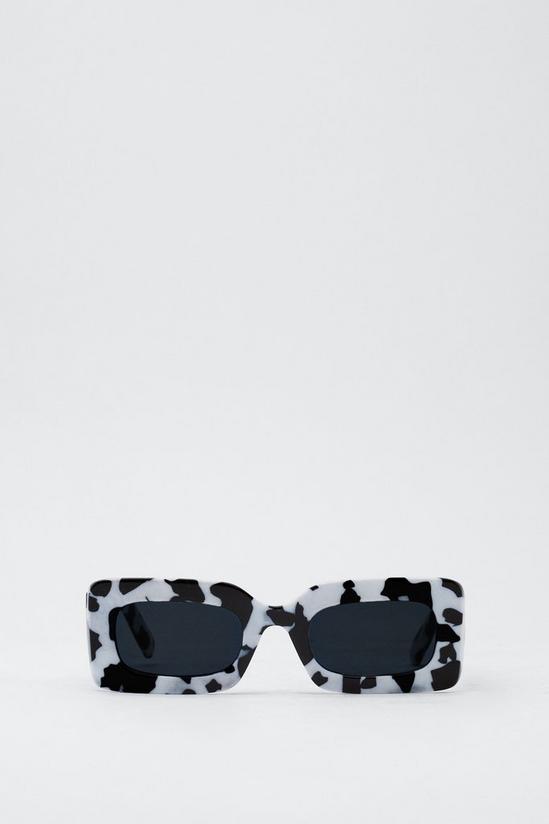 NastyGal Rectangle Cow Sunglasses 3