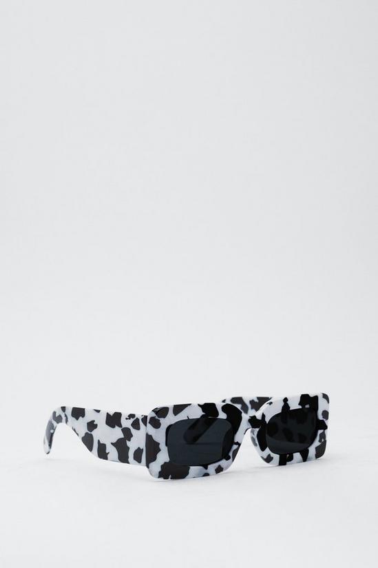 NastyGal Rectangle Cow Sunglasses 4