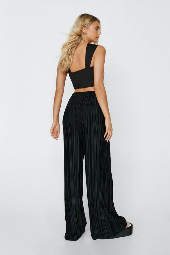 NastyGal High Waisted Plisse Trousers 4