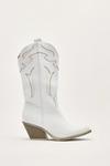 NastyGal Faux Leather Mid Rise Cowboy Boots thumbnail 3