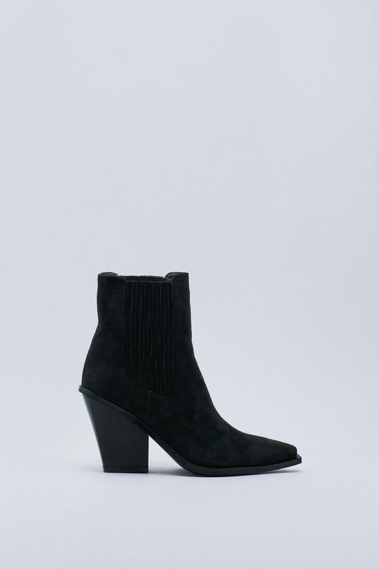 NastyGal Faux Suede Ankle Cowboy Boots 3