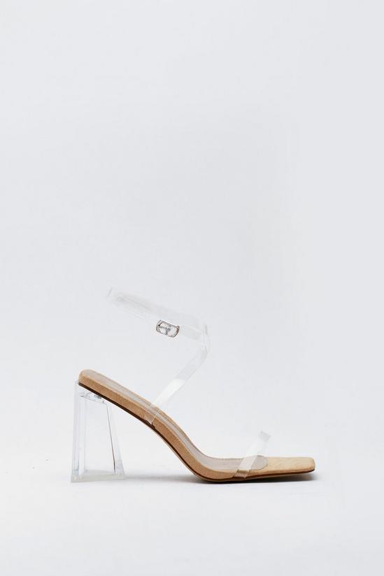 NastyGal Faux Leather Chunky Square Toe Heels 3
