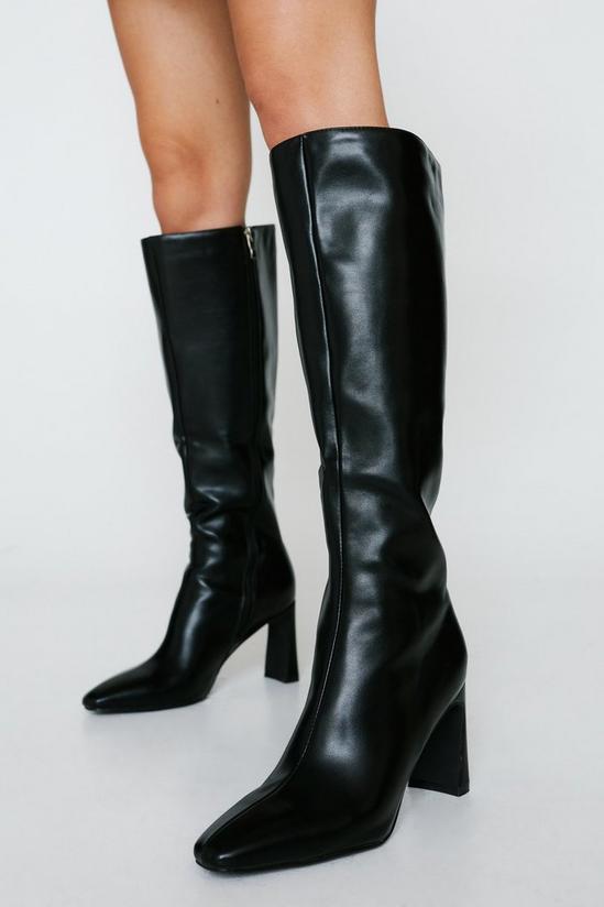 NastyGal Knee High Faux Leather Boots 2
