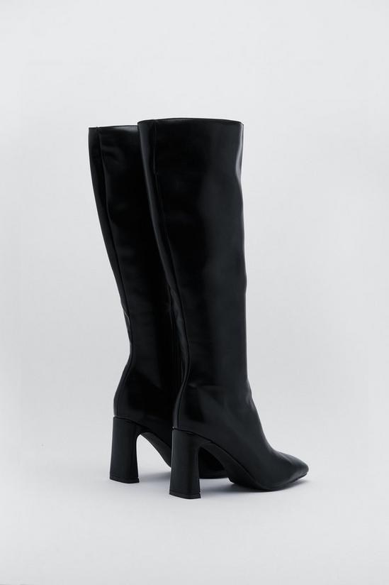 NastyGal Knee High Faux Leather Boots 4