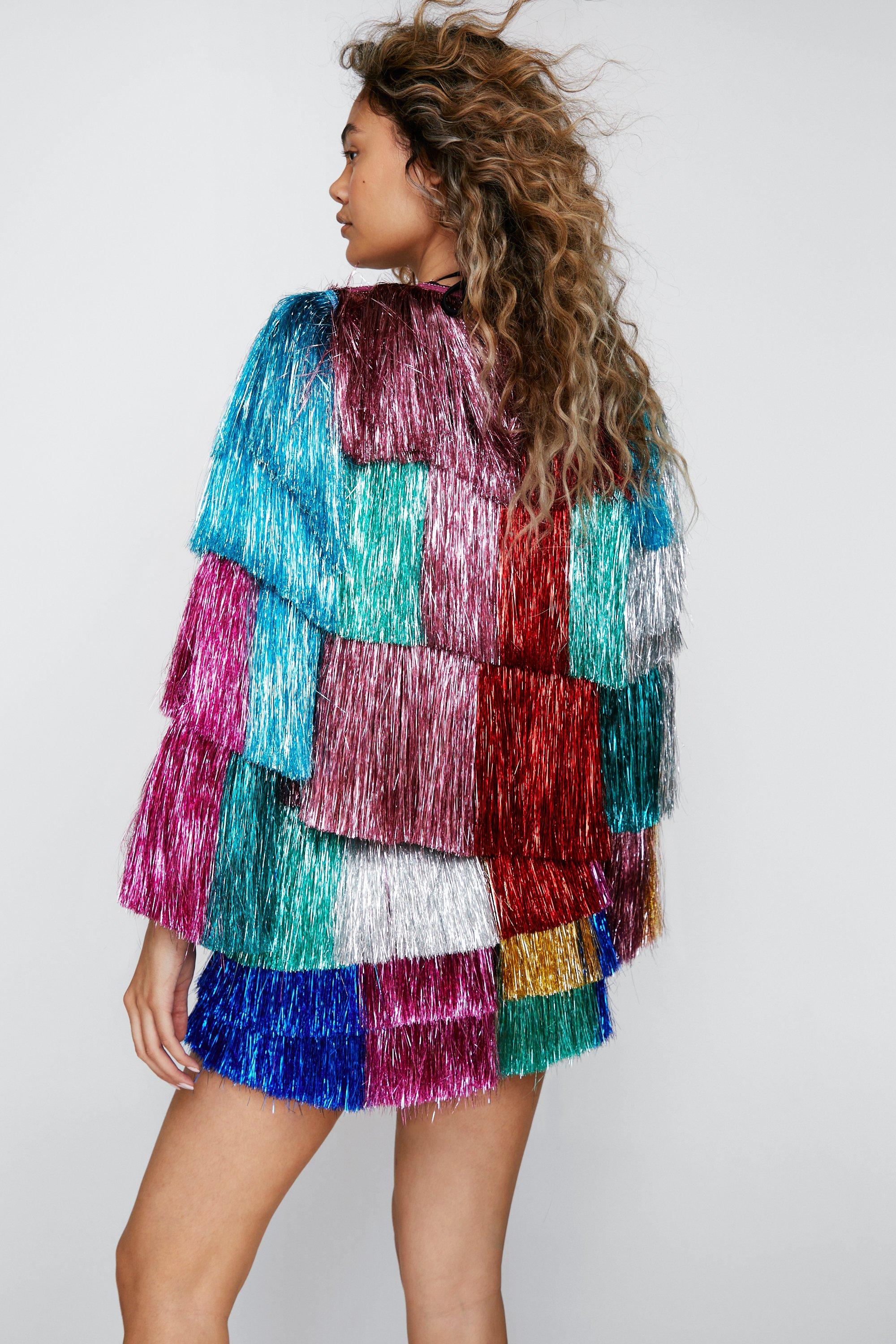 Multi coloured 2025 fringe jacket