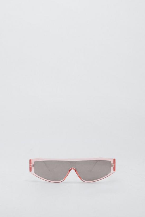 NastyGal Retro Tinted Rectangle Sunglasses 3