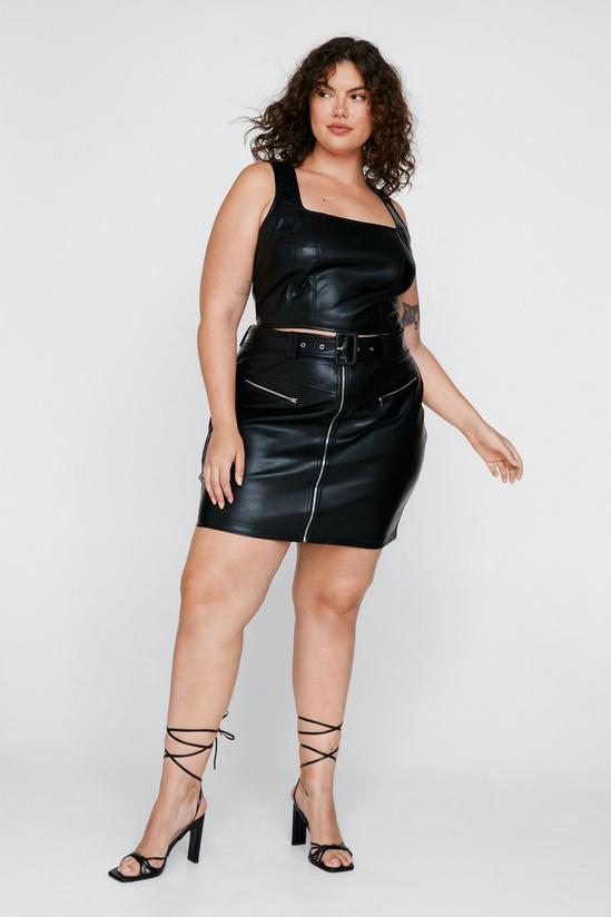 NastyGal Plus Size Faux Leather Corset Top 2