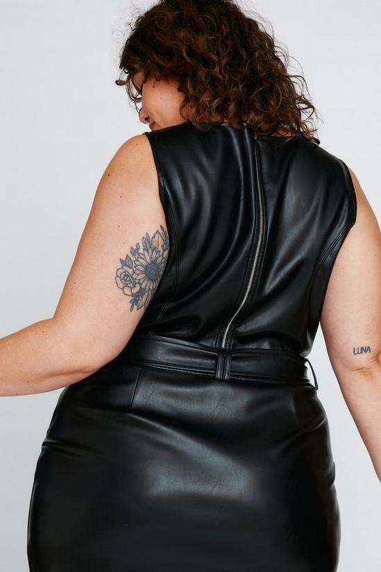 NastyGal Plus Size Faux Leather Corset Top 4