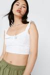 NastyGal Broderie Cup Tie Front Cami Top thumbnail 1