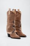 NastyGal Contrast Fold Over Western Boots thumbnail 4