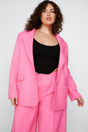 Plus Size Tracy Blazer hot pink