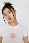 NastyGal Heart Breaker Fitted Graphic T-shirt thumbnail 1