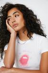 NastyGal Lips Graphic Fitted T-shirt thumbnail 3
