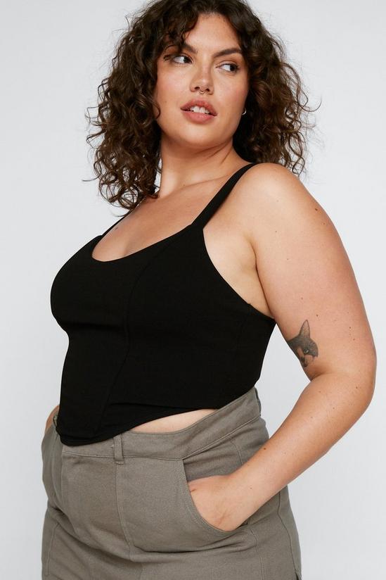 NastyGal Plus Size Strappy Cropped Boned Corset 3