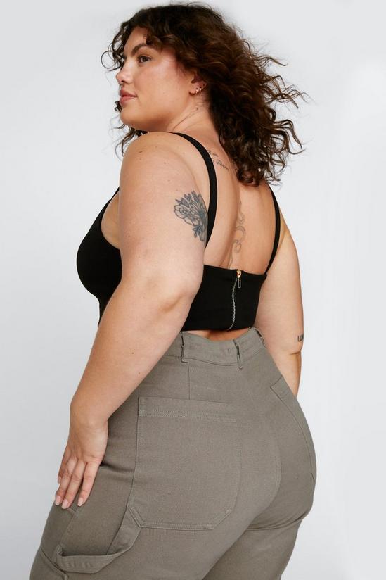 NastyGal Plus Size Strappy Cropped Boned Corset 4