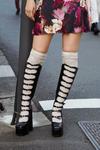 NastyGal Faux Leather Buckle Knee High Platform Boots thumbnail 4
