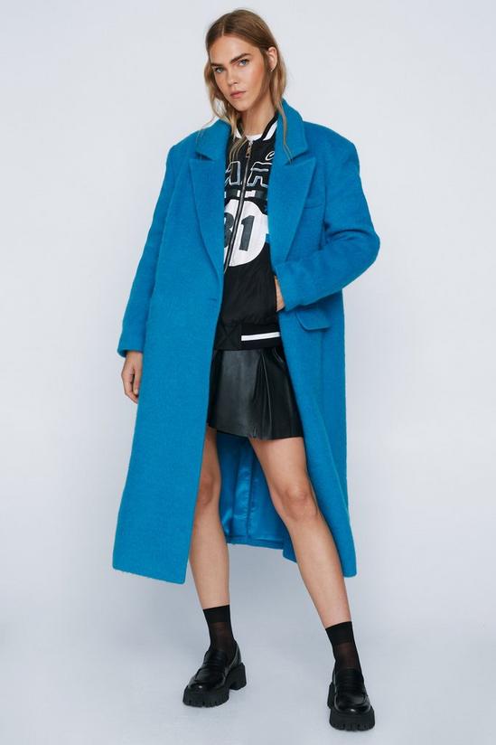 NastyGal Premium Masculine Brushed Wool Coat 1