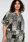 NastyGal Plus Size Batik Print Short Sleeve Shirt thumbnail 3