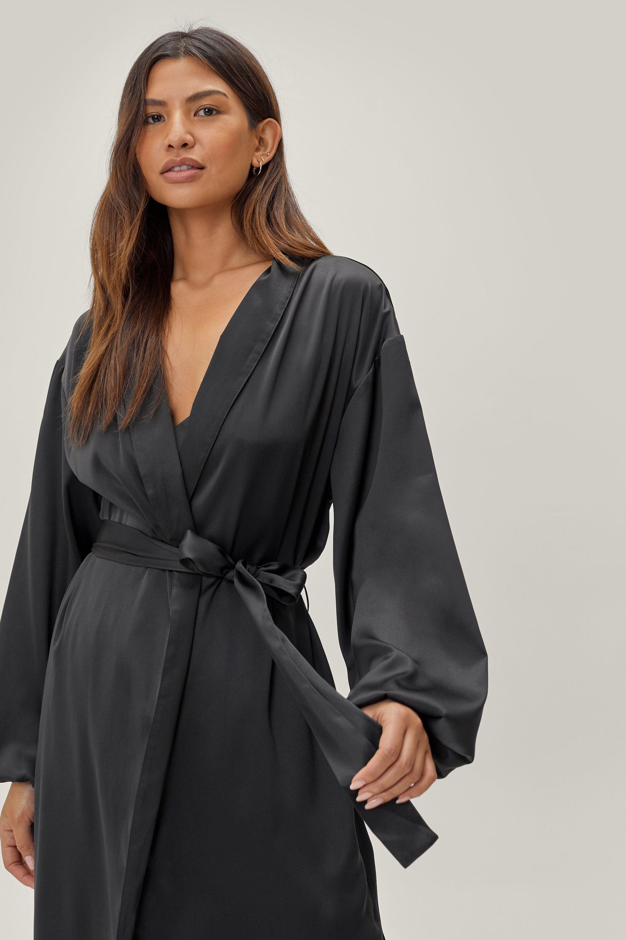 Satin robe and gown set sale