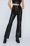 NastyGal Real Leather Lace Up Flared Trousers thumbnail 3